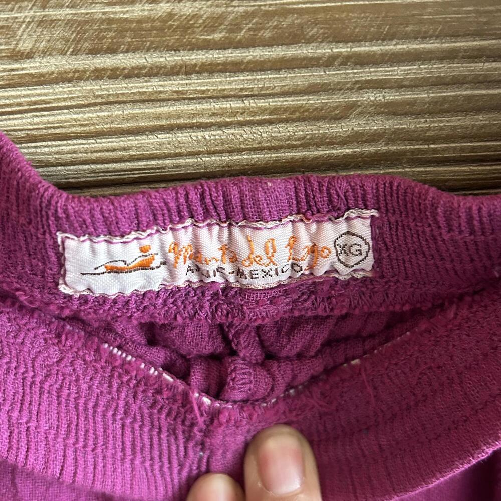 NWT Manta Del Lago Womens Casual Pants Sz XL Purple Straight Leg Boho - Picture 4 of 4